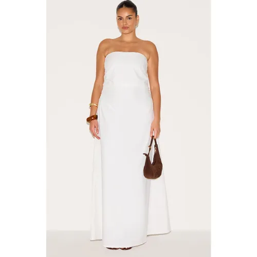 Plus Robe bustier longue blanche - PrettyLittleThing - Modalova