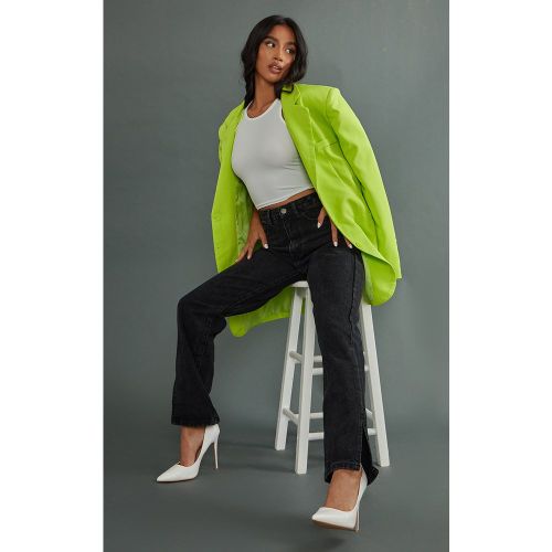 Petite Jean droit à ourlets fendus | Taille 30 - PrettyLittleThing - Modalova