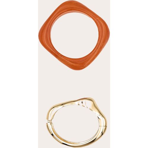 Lot de bracelets joncs en résine et orange - PrettyLittleThing - Modalova