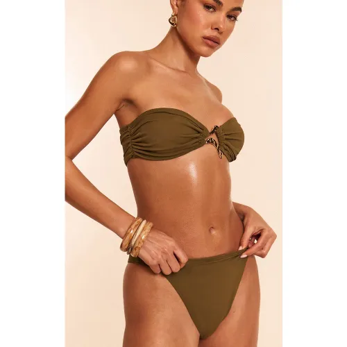 Ensemble de maillot de bain à empiècement doré - PrettyLittleThing - Modalova