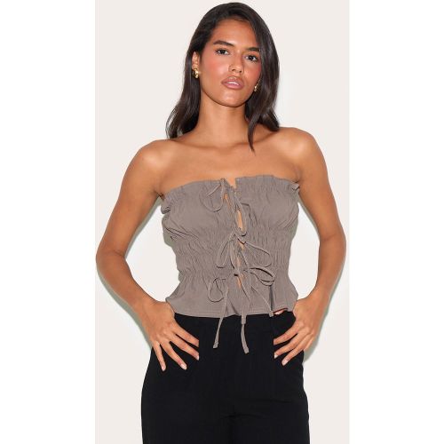 Bustier en bengaline froncé - PrettyLittleThing - Modalova