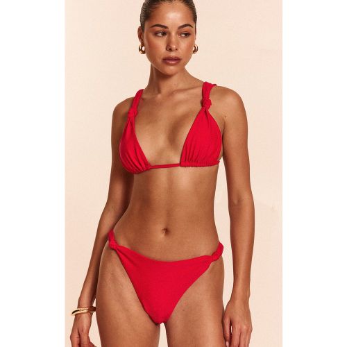Bas de maillot de bain tanga froncé à détails noués - PrettyLittleThing - Modalova