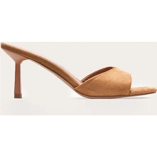 Mules pointure large rondes en suédine à talon aiguille moyen - PrettyLittleThing - Modalova