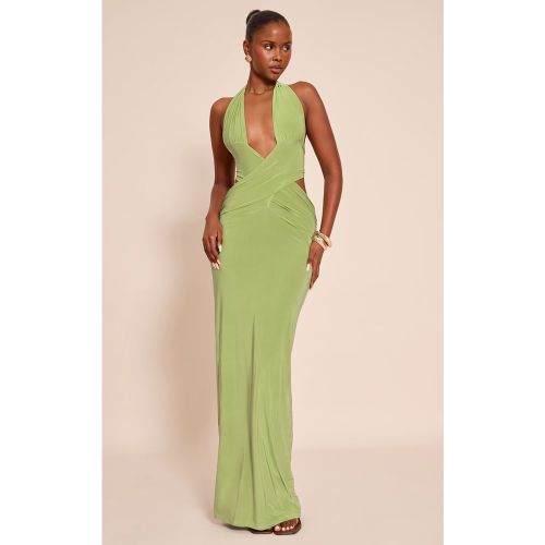 Robe longue moulante à décolleté très plongeant - PrettyLittleThing - Modalova
