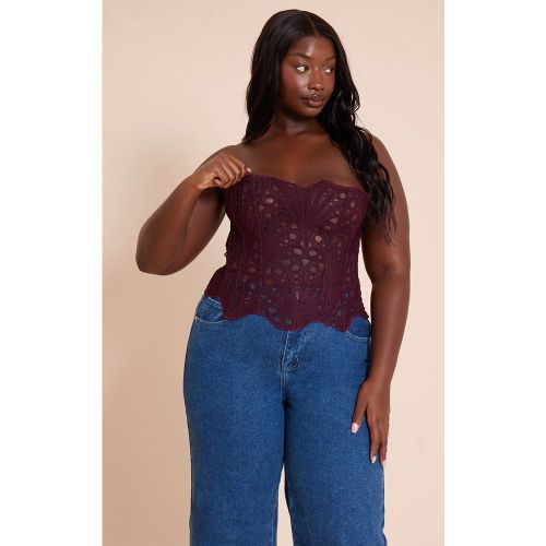 Plus Corset en dentelle texturée transparente fleurie - PrettyLittleThing - Modalova