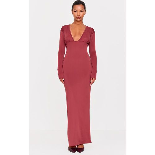 Robe longue en Sculpt mat à décolleté et manches longues - PrettyLittleThing - Modalova