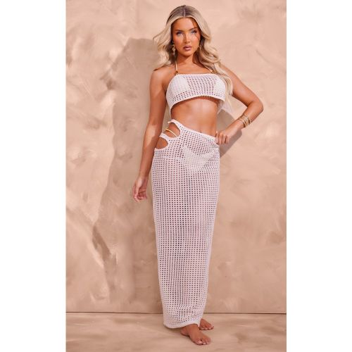 Jupe de plage en maille tricot à découpes - PrettyLittleThing - Modalova