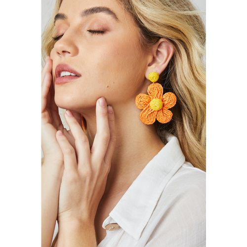 Boucles d'oreilles pendantes à fleurs de couleur mandarine - CUPSHE - Modalova