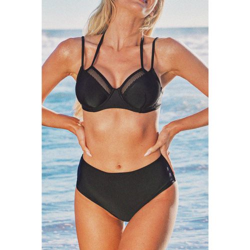 Bikini en mesh noir et bas hipster - CUPSHE - Modalova