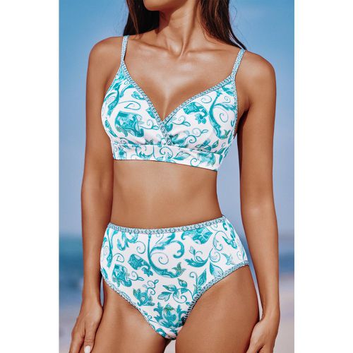 Bikini à imprimé floral paisley et bas à taille haute - CUPSHE - Modalova