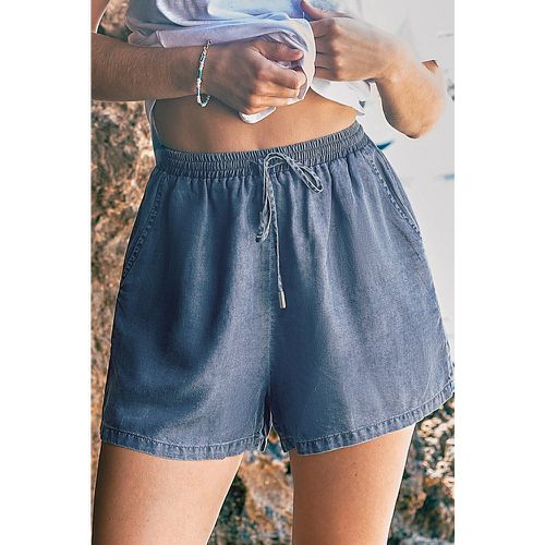 Short à cordon en chambray - CUPSHE - Modalova