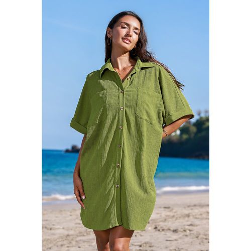 Robe chemise courte à boutons sur le devant lâche - CUPSHE - Modalova