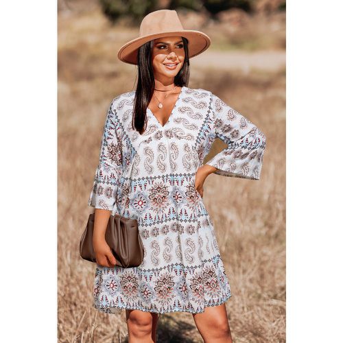 Robe courte boho à manches évasées en paisley - CUPSHE - Modalova