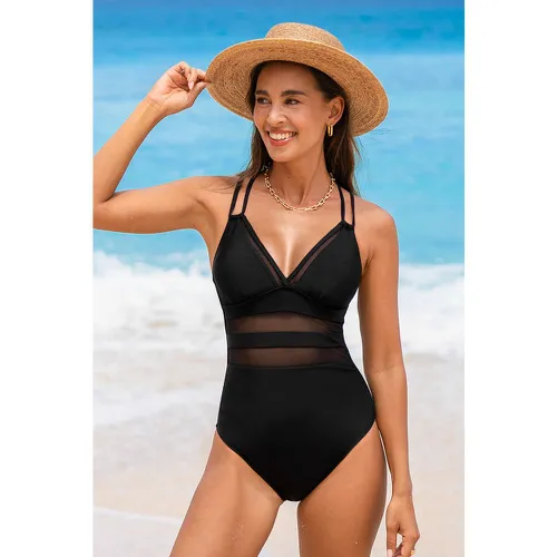 Maillot de bain une pièce ventre plat découpé en mesh - CUPSHE - Modalova