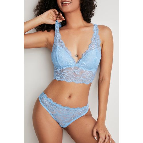 Ensemble de sous-vêtements en dentelle bleue - CUPSHE - Modalova