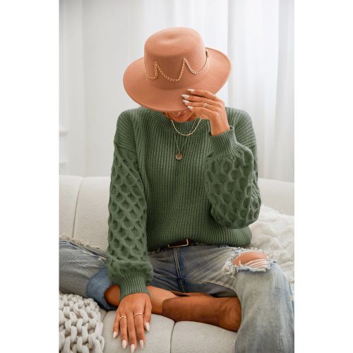 Pull à manches bouffantes en nid d'abeille - CUPSHE - Modalova
