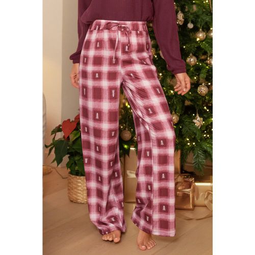 Pantalon de pyjama en tissu à carreaux et pomme de pin - CUPSHE - Modalova