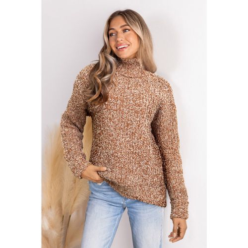 Pull à col roulé avec manches longues brûlé - CUPSHE - Modalova