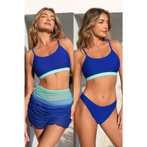 Bikini à col scoop et paréo ruché - CUPSHE - Modalova