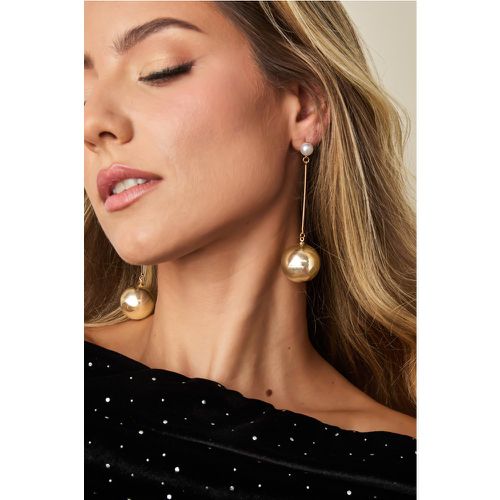 Boucles d'oreilles pendantes en or avec perles - CUPSHE - Modalova