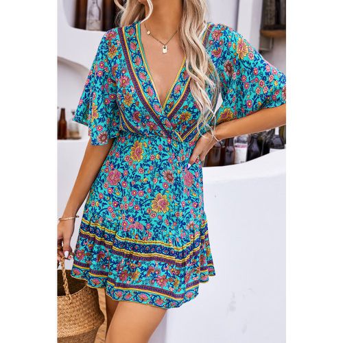 Robe trapèze boho à col en V taille élastique - CUPSHE - Modalova