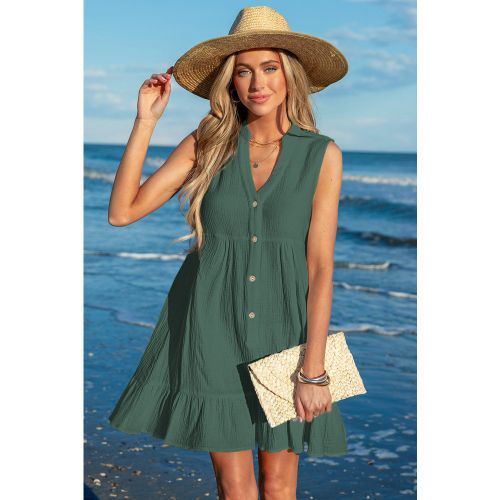 Robe courte col cranté sans manches - CUPSHE - Modalova
