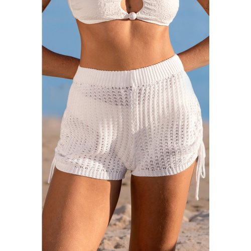 Short cover up blanc en tricot - CUPSHE - Modalova