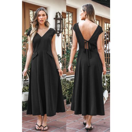 Robe longue fermeture nouée au dos - CUPSHE - Modalova