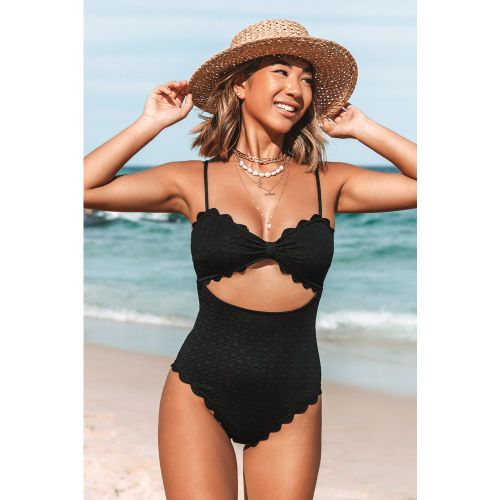 Maillot de bain une pièce noué festonné - CUPSHE - Modalova