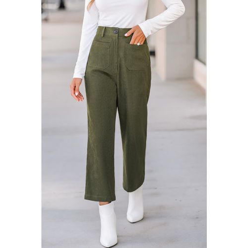 Pantalon taille haute vert olive - CUPSHE - Modalova