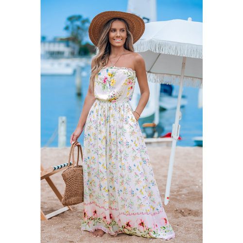 Robe longue à fleurs et taille à nouer douce - CUPSHE - Modalova