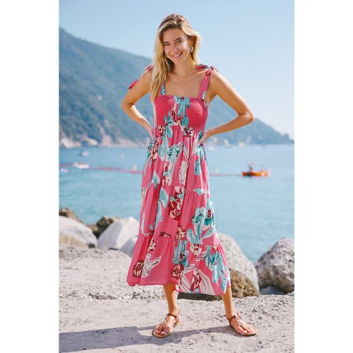 Robe longue à col carré et fleurs sans manches - CUPSHE - Modalova