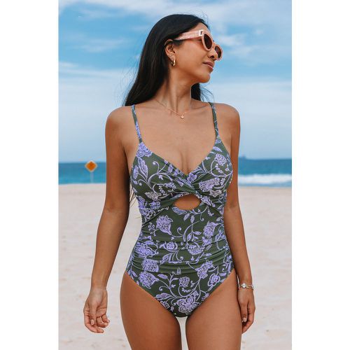 Maillot de bain une pièce ventre plat amincissant à fleurs - CUPSHE - Modalova