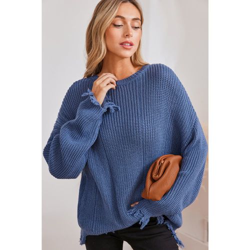 Pull en tricot à manches longues usé - CUPSHE - Modalova