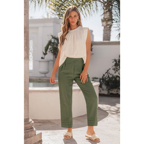 Pantalon fuselé plissé vert - CUPSHE - Modalova