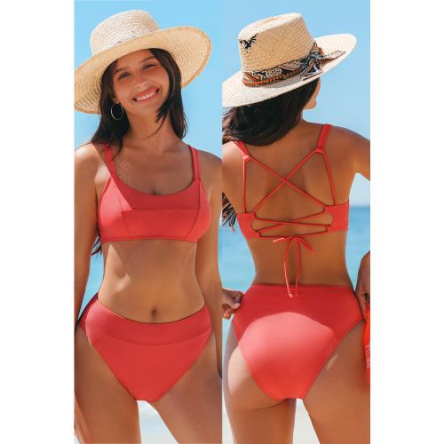 Bikini dos à lacer couverture modérée - CUPSHE - Modalova