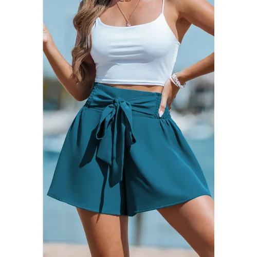 Short taille à smocks jambe évasée - CUPSHE - Modalova