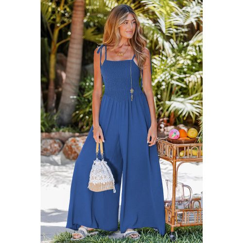 Combinaison bleue col carré - CUPSHE - Modalova