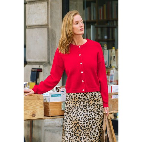 Cardigan col rond manches longues - CUPSHE - Modalova