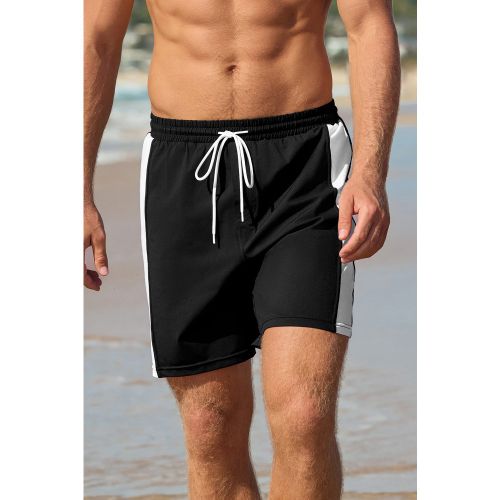 Short de plage noir et blanc - CUPSHE - Modalova