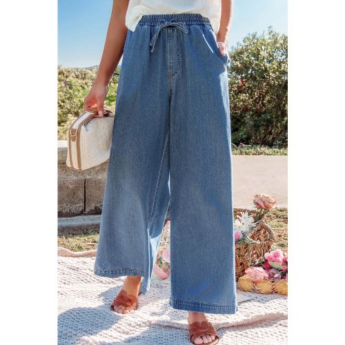 Pantalon denim avec taille élastique - CUPSHE - Modalova