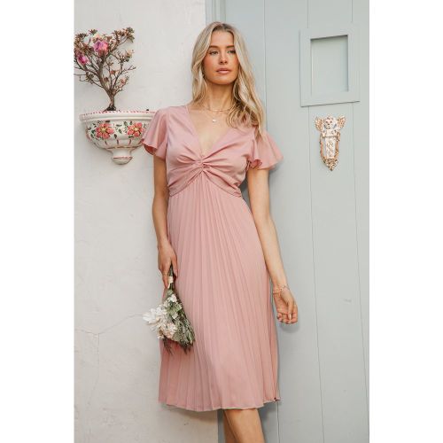 Robe rose tissée détail noué - CUPSHE - Modalova