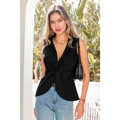 Blouse structurée col de chemise - CUPSHE - Modalova