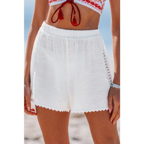 Short cover up tissé taille élastique - CUPSHE - Modalova