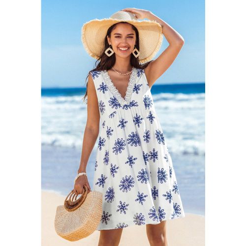 Robe courte garniture en dentelle - CUPSHE - Modalova
