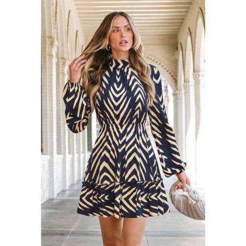 Robe courte tropicale manches longues - CUPSHE - Modalova