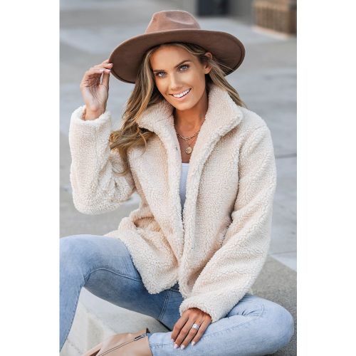 Veste teddy effet fourrure - CUPSHE - Modalova