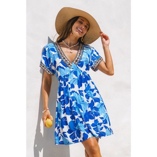 Robe de plage courte bleue - CUPSHE - Modalova