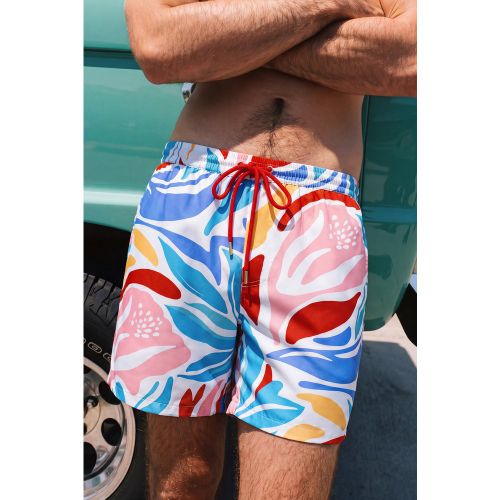 Short de bain abstrait à cordon - CUPSHE - Modalova