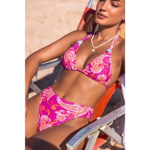 Bikini paisley avec top triangle - CUPSHE - Modalova
